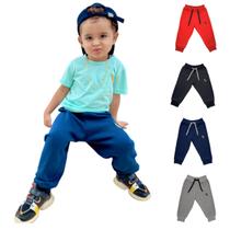 5 Calças Moletom Infantil Flanelado Criança Menino Menina