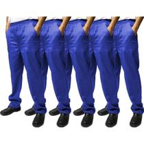 5 Calças para Uniforme em Brim Elástico Inteiro