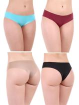 5 Calcinha tanga Sem costura corte a laser Isa lingerie