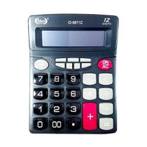 5 Calculadora Preta Básica Fácil De Usar C/ 12 Dígitos ID-8871