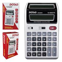 5 calculadoras visor duplo 12 dígitos de mesa comercial escritório