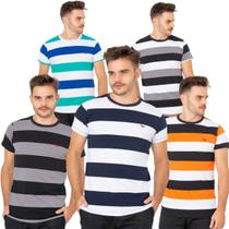 5 Camiseta Listrada Ridens Conforto e Classe Já