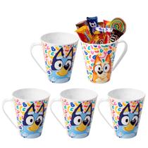 5 Canecas p/ Festa Decoração Lembrança p/ Sacola Surpresa Bluey e Bingo 5 Canecas p/ Festa Decoração Lembrança p/ Sacola Surpresa Bluey e Bingo