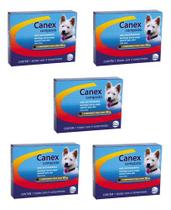 5 Canex Composto Vermifugo Cães Caixa 4 Comprimidos Ceva