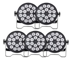 5 Canhão Refletor 18 Leds Rgbwa + Uv 6in1 Iluminação Dj 5 Canhão Refletor 18 Leds Rgbwa + Uv 6in1 Iluminação Dj