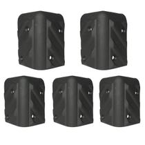 5 Cantoneiras Arredondada Plástica Grande Preta Para Caixas Acusticas Acabamento Resistente Para Som Profissional