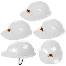 5 Capacetes Operário Construtor Branco Festa Sacola Surpresa 5 Capacetes Operário Construtor Branco Festa Sacola Surpresa