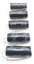 5 Capacitor Axial 1000uf 10v 11mm X 30mm S+m Made In Germany