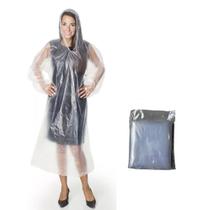 5 Capas de Chuva Descartável Plástico Transparente Com Capuz