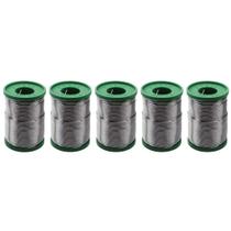 5 Carretel Estanho P/ Solda 40x60 Com Fluxo 1mm 250g Cobix