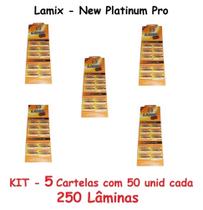 5 Cartelas C50 Lâminas De Barbear Cada Lamix-newplatinumpro 5 Cartelas C50 Lâminas De Barbear Cada Lamix-newplatinumpro