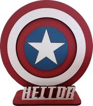 5 Centros De Mesa Capitao America Festa Vingadores 14cm Mdf