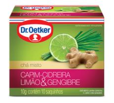 5 chá de capim-cidreira, limão e gengibre 10 g - dr. oetker