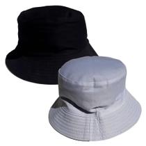 5 Chapéus Bucket Balde Dupla Face Liso Moda Street 2 Cores