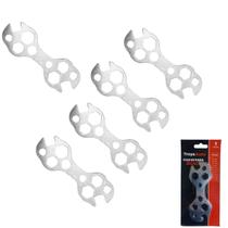 5 Chave Bike Bicicleta Manutenção 10 Em 1 Bocas 8mm A 17mm