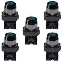 5 Chaves Seletora 90g 1na 22mm 2 Pos Preta De Metal 5 Chaves Seletora 90g 1na 22mm 2 Pos Preta De Metal