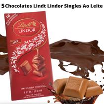 5 Chocolates Importado Lindor Swiss Milk Lindt 100g