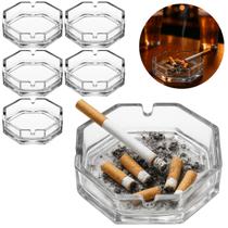 5 Cinzeiros de Vidro P/ Mesa de Bar e Utilidades Domésticas
