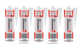 5 Cola Selante Adesivo Cibra Flex Pu Construção 400gr Cinza 5 Cola Selante Adesivo Cibra Flex Pu Construção 400gr Cinza