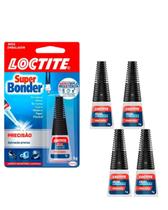 5 Colas Super Bonder Loctite Original Instantânea Multiuso 5 Colas Super Bonder Loctite Original Instantânea Multiuso