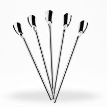 5 Colher de Suco Bailarina Longa Inox 30 Cm para Mexer Sucos, Leite Chá em Jarras Compridas Altas pa