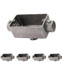 5 Condulete Alumínio Modelo TB 3/4 Polegada Sieg Sem Rosca 5 Condulete Alumínio Modelo TB 3/4 Polegada Sieg Sem Rosca