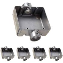 5 Condulete Duplo 1 Polegada Tipo C Sieg Alumínio Sem Rosca Prateado 5 Condulete Duplo 1 Polegada Tipo C Sieg Alumínio Sem Rosca Prateado