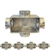 5 Condulete Tipo X Medida 1 1/4 Em Alumínio Sem Rosca Sieg 5 Condulete Tipo X Medida 1 1/4 Em Alumínio Sem Rosca Sieg