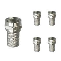 5 Conector F Coaxial Macho RG6 Crimpar Foxlux Rosqueável 5 Conector F Coaxial Macho RG6 Crimpar Foxlux Rosqueável