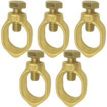 5 Conector Grampo Aterramento Haste Terra 1/2 a 5/8