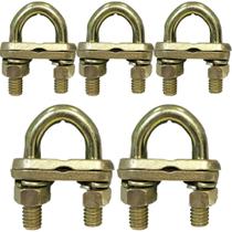 5 CONECTOR GRAMPO DUPLO GTDU PARA HASTE TERRA 3/8, 1/2 e 5/8