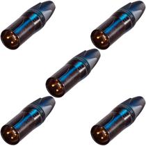 5 conectores neutrik xlr macho 3 polos preto/dourado nc3mxx-b 5 conectores neutrik xlr macho 3 polos preto/dourado nc3mxx-b