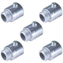 5 Conectores S/ Rosca Reto Cônico Alumínio 3/4'' Tramontina