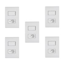 5 Conj Montado 1 Interruptor Simples 1 Tomada Liz Tramontina 5 Conj Montado 1 Interruptor Simples 1 Tomada Liz Tramontina