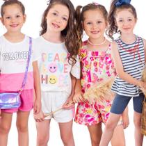 5 Conjunto Infantil de Verão Menina 4 ao 10 anos Arrumado