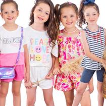5 Conjunto Infantil De Verão Menina 4 Ao 10 Anos Arrumado 5 Conjunto Infantil De Verão Menina 4 Ao 10 Anos Arrumado