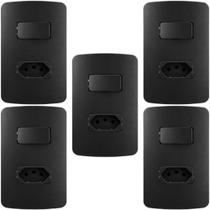 5 CONJUNTO TOMADA E INTERRUPTOR SIMPLES 10a MARGIRIUS LINHA B3 PRETO 5 CONJUNTO TOMADA E INTERRUPTOR SIMPLES 10a MARGIRIUS LINHA B3 PRETO