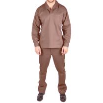 5 Conjuntos Camisa e Calça Brim Manga Longa