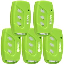 5 Controle Portão Eletronico Alarme 433,92mhz Code Learn 3 Canais Garen Ppa Rcg Seg Verde Limão