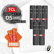 5 Controles Remoto Para TV LCD TCL Smart 4K Android + Pilhas
