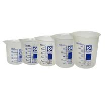 5 Copo Bequer polipropileno Becker plástico Autoclavavel 50 a 1000ml