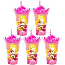 5 Copos Lembrança Festa Infantil Aniversário Bela Adormecida