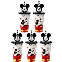 5 Copos Mickey Estampado Festa Infantil p/ Sacola Surpresa
