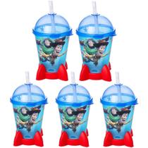 5 Copos Woody Buzz Foguete Astronauta Lembrança de Festa