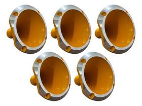 5 corneta alumínio 11-25 cone curto boca rosca amarela - WG Cornetas