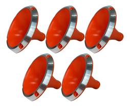 5 corneta alumínio 11-25 cone curto boca rosca laranja - WG Cornetas