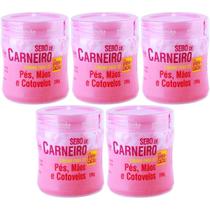 5 Creme Hidratante Pé Mãos Rachadura Sebo De Carneiro 200g