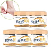 5 Creme Hidratante Pé Rachado Mão Cotovelo Calcanhar Ressecado Fissura Homeomag Nobrevie 30g Atacado Revenda