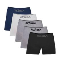 5 Cueca Boxer Zorba de Algodão Masculina Varias Cores