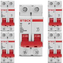 5 Disjuntor Bipolar 20 amperes Curva C 3ka Steck SDD62C20 5 Disjuntor Bipolar 20 amperes Curva C 3ka Steck SDD62C20